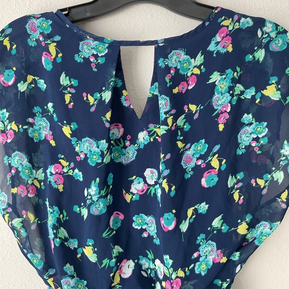 LUSH Navy Floral Dress - Picture 7 of 8